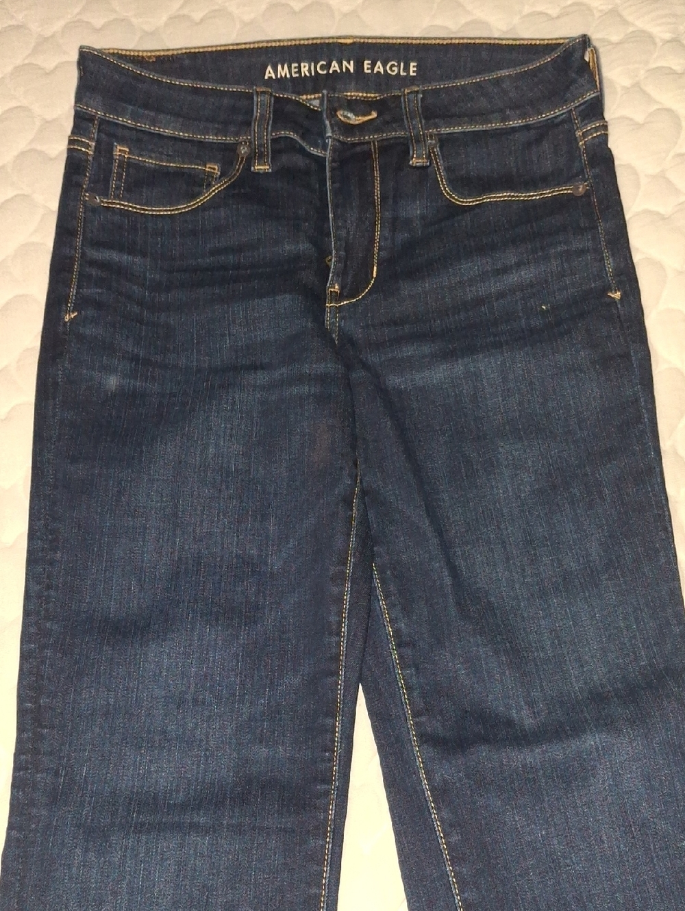 American Eagle Outfitters Women’s Straight Leg Dark Indigo Jeans